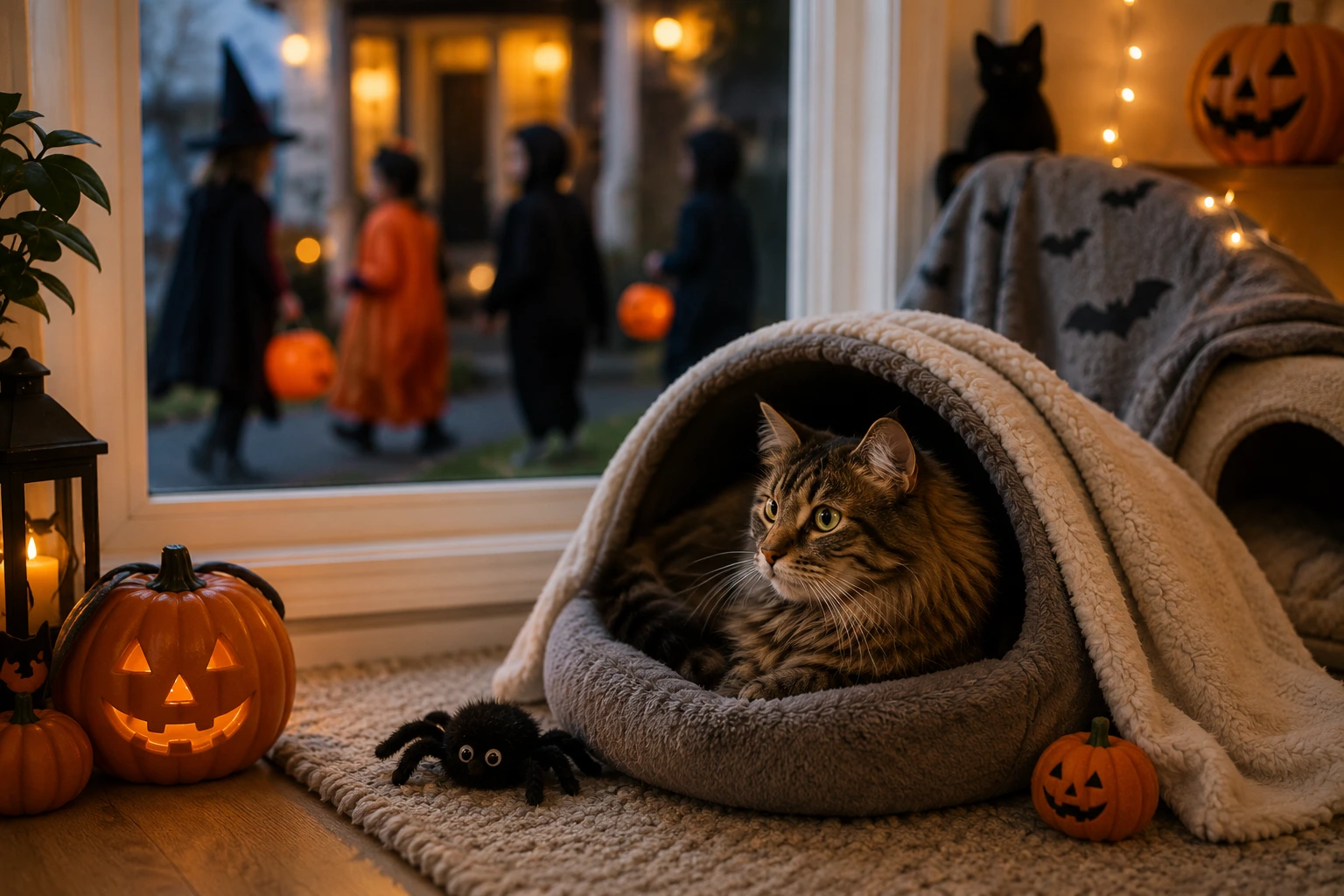 How to Keep Your Cat Calm During Halloween Trick-or-Treating