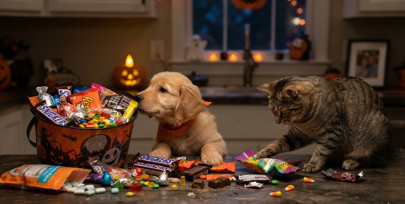 Halloween Candy Dangers for Pets: Chocolate, Xylitol, and What to Watch For