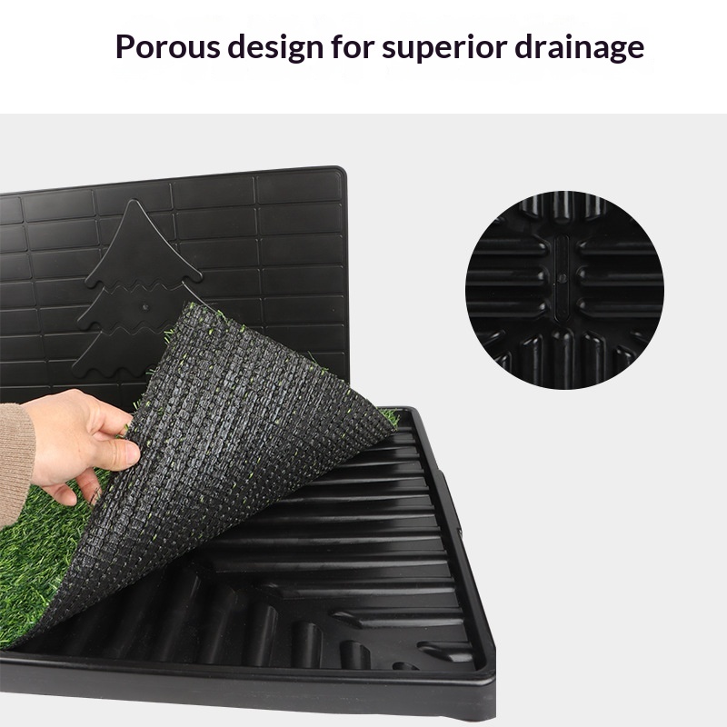 Extra-large Three-tier Artificial Grass Dog Potty Tray