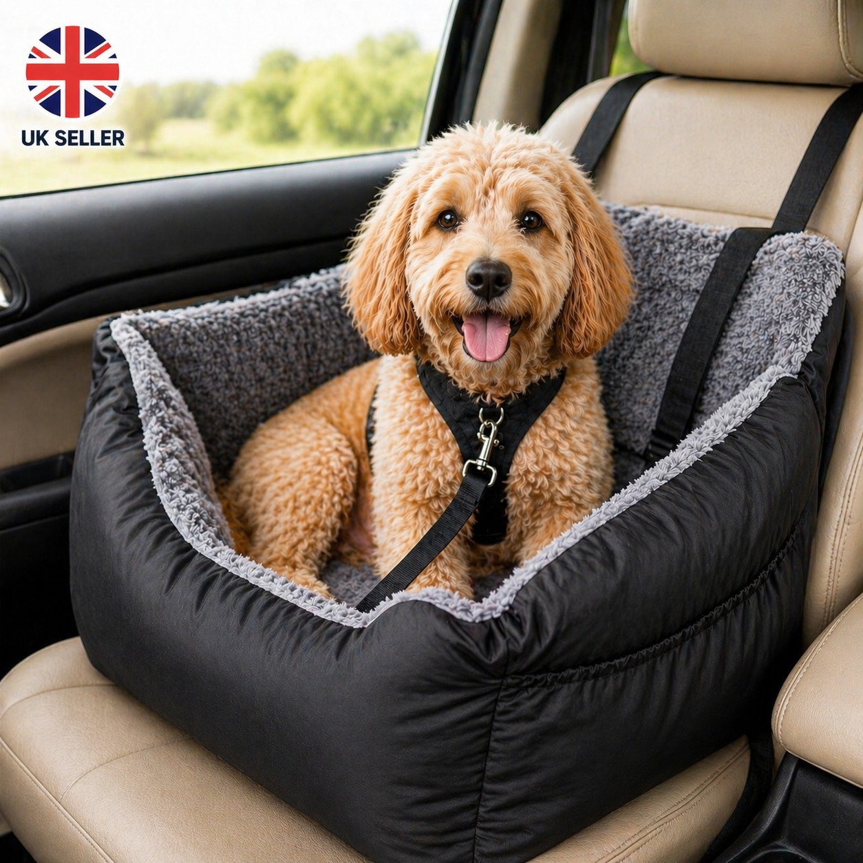 Portable Dog Car Seat Booster Bed