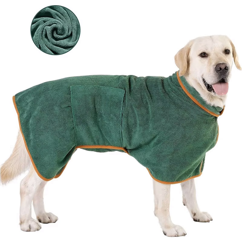 Microfiber Dog Bathrobe and Drying Towel