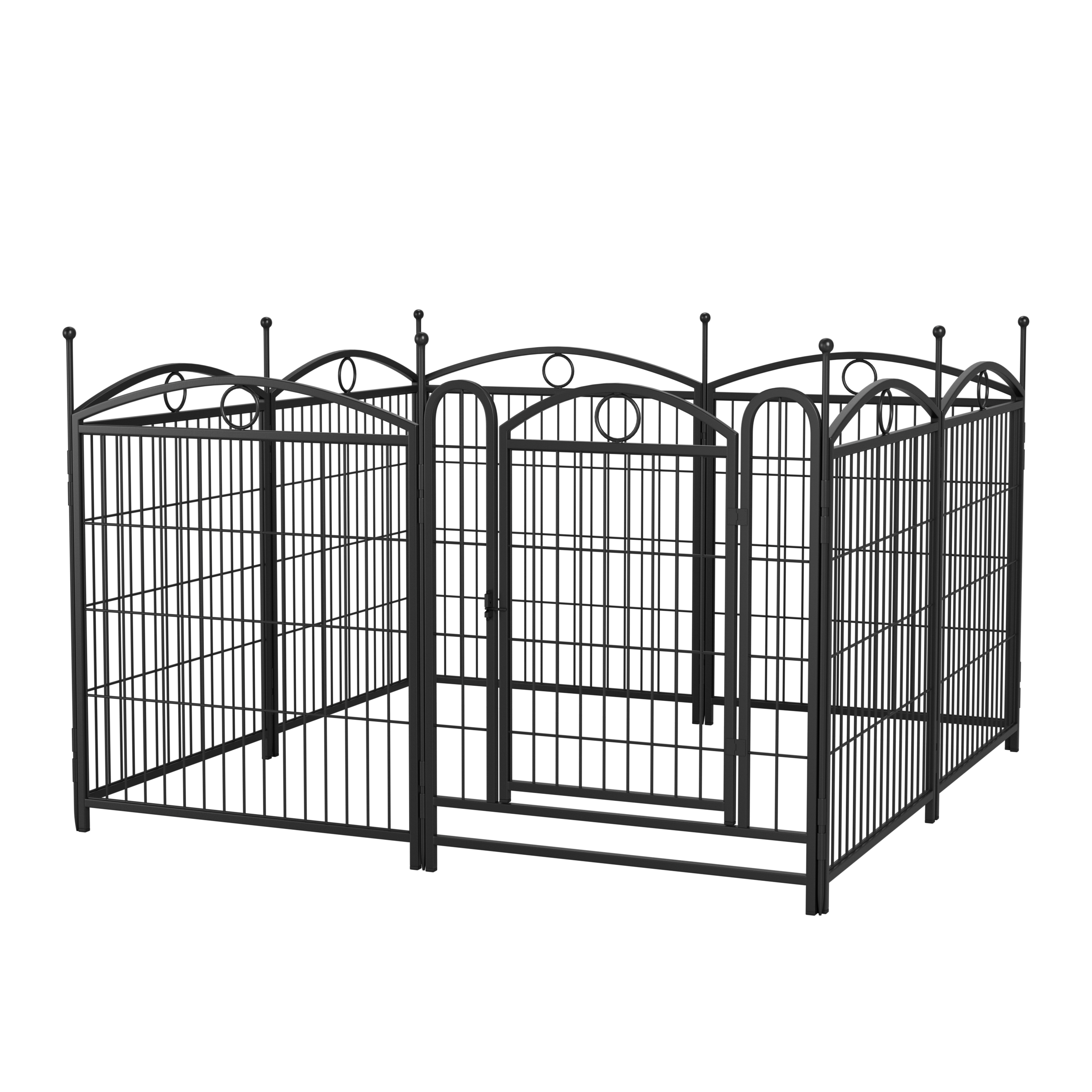 Dog Playpen Indoor 32 inch 8 Panels Metal Dog Pen Pet Dog Fence Outdoor Exercise Pen with Doors, Heavy Duty Dog Fence Puppy Pen for Large Medium Small Dogs Indoor Outdoor Foldable Pet Exercise Pen image 29