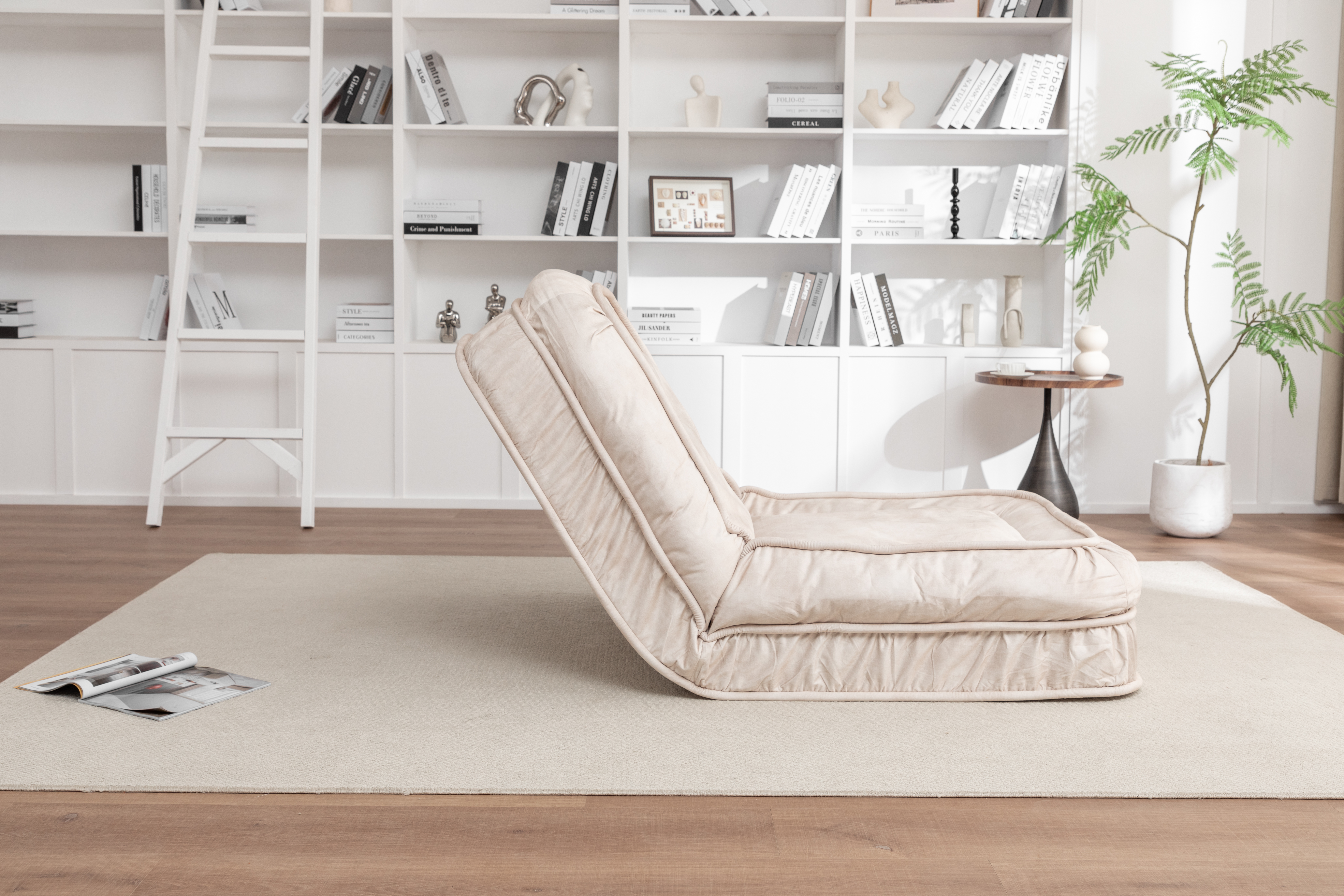 Upholstered Human Dog Bed for Adult & Pets,with 5 Adjustable Position &Massage Pillow, Bean Bag floor sofa with 2 Soft Pillows image 7