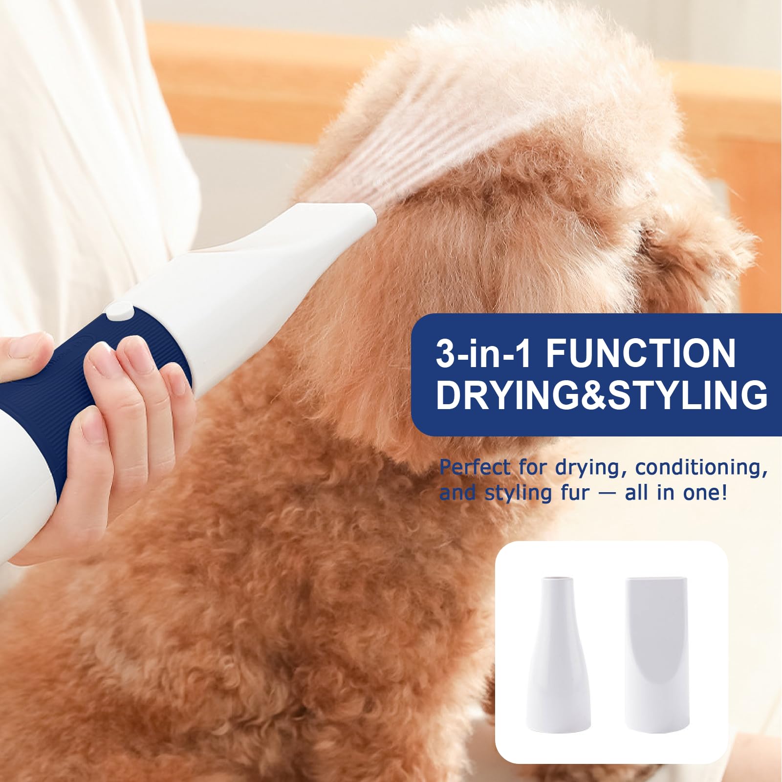3-in-1 Pet Hair Dryer and Slicker Brush