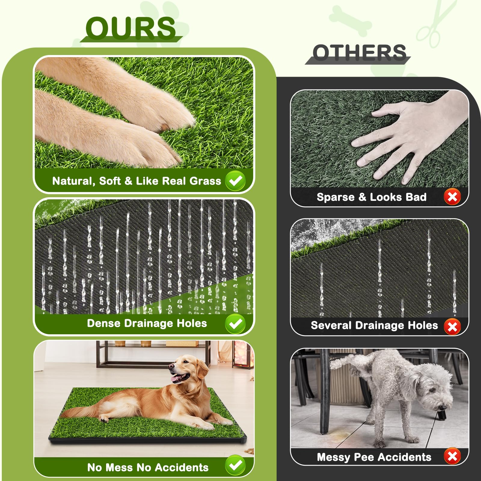 Portable Dog Grass Pad with Tray image 5