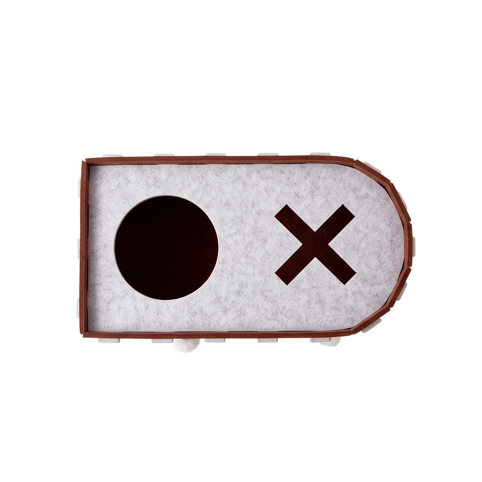 X-shaped Cat Bed - Dark Brown And Light Brown Colors image 13