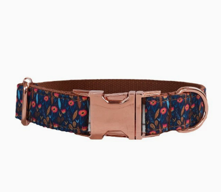 Tongmeng Garden Dog Collar Pet Supplies Export Leash Set Rose Gold Buckle