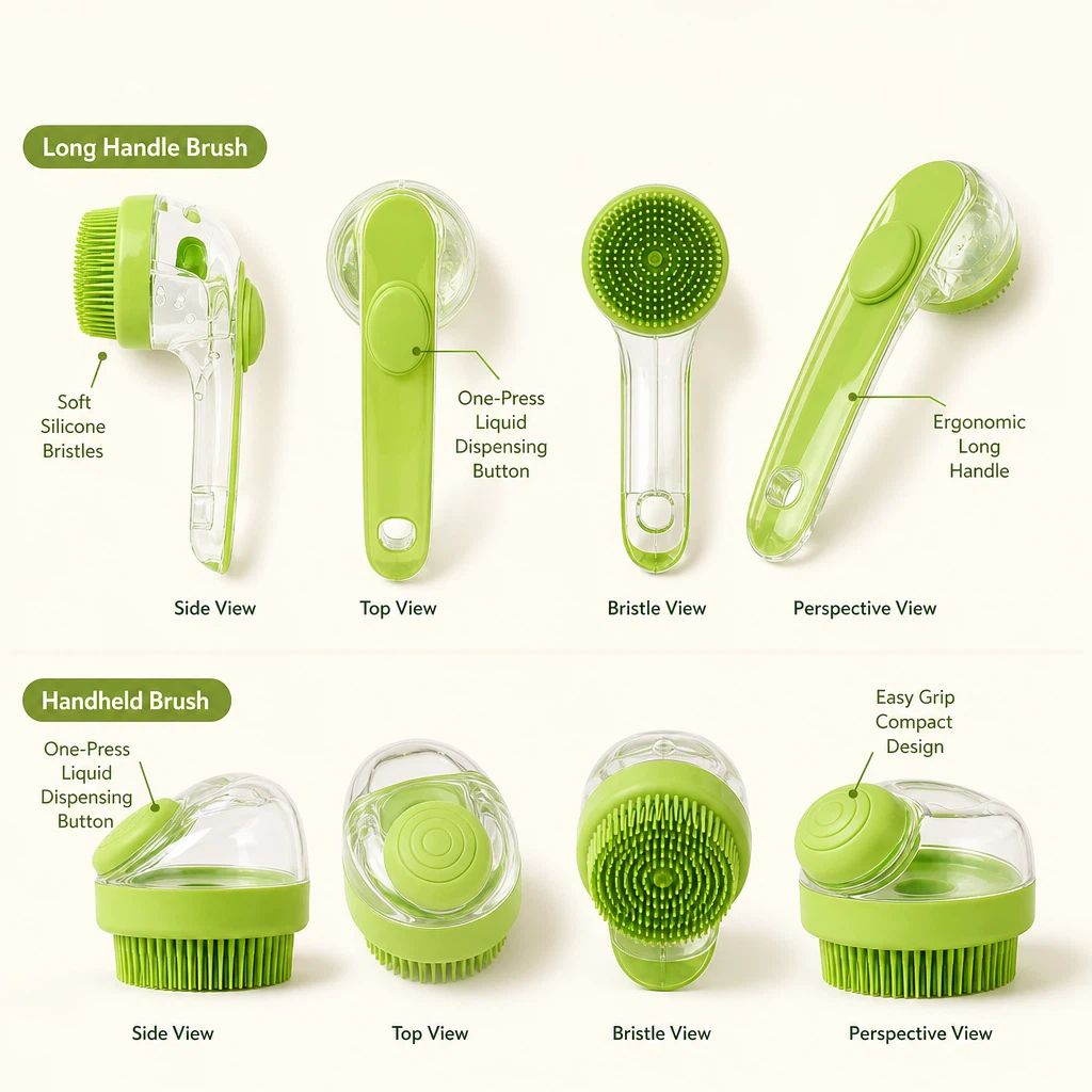 Silicone Pet Bath and Massage Shower Brush image 2