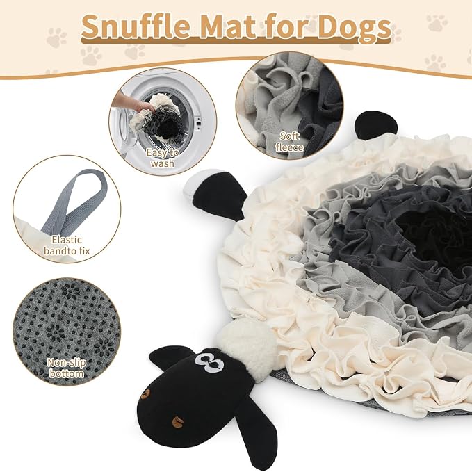 Interactive Dog Snuffle Mat and Treat Dispenser image 6