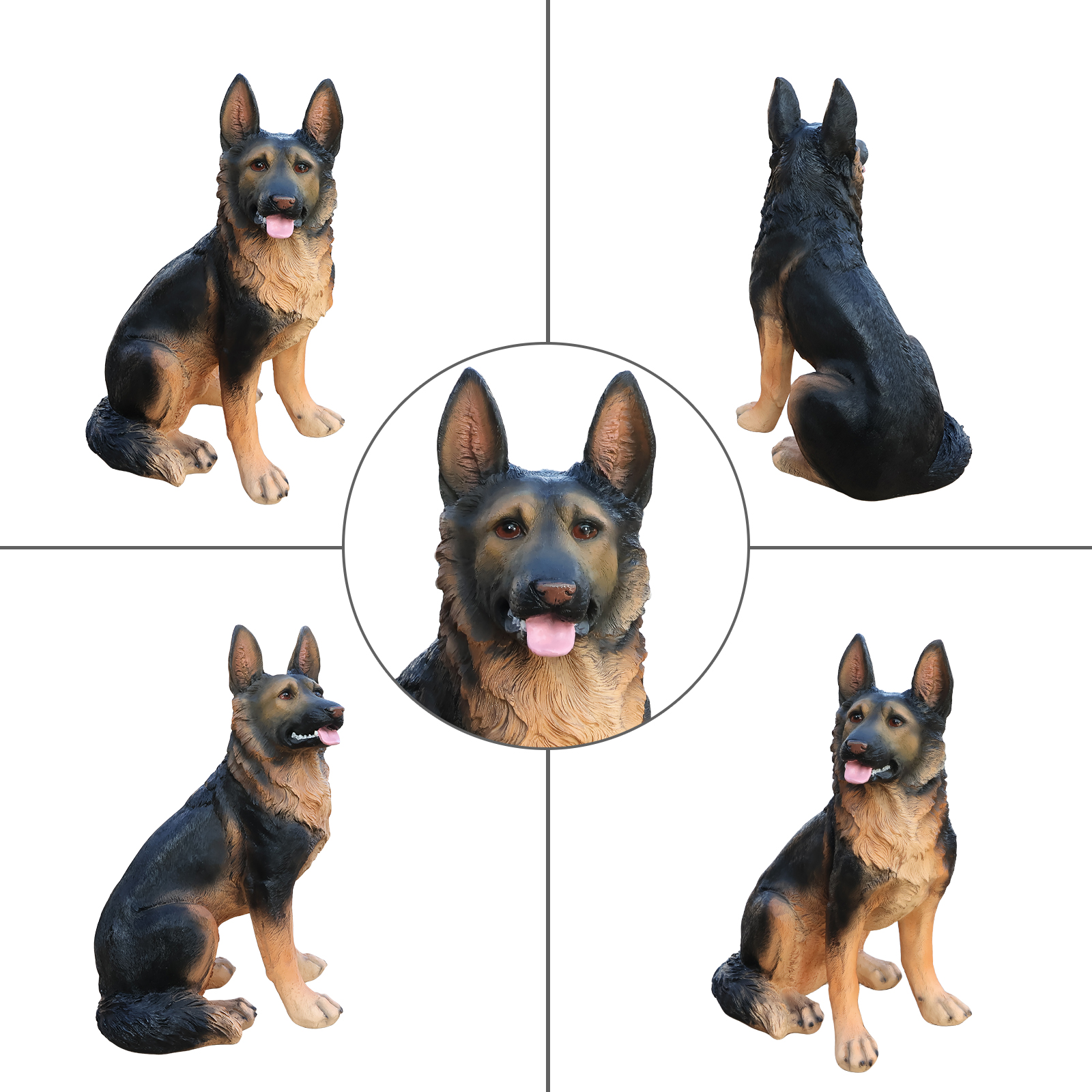 Outdoor Dog Statues German Shepherd Dog Statue for Garden image 7