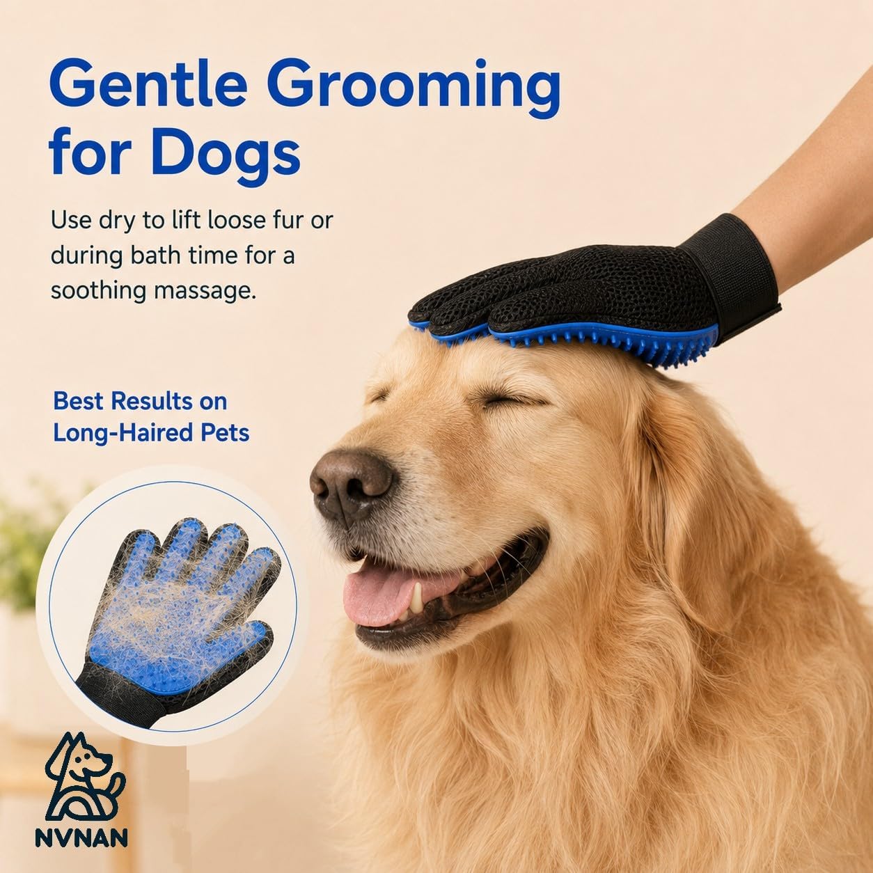 Pet Hair Removal Grooming Gloves image 5