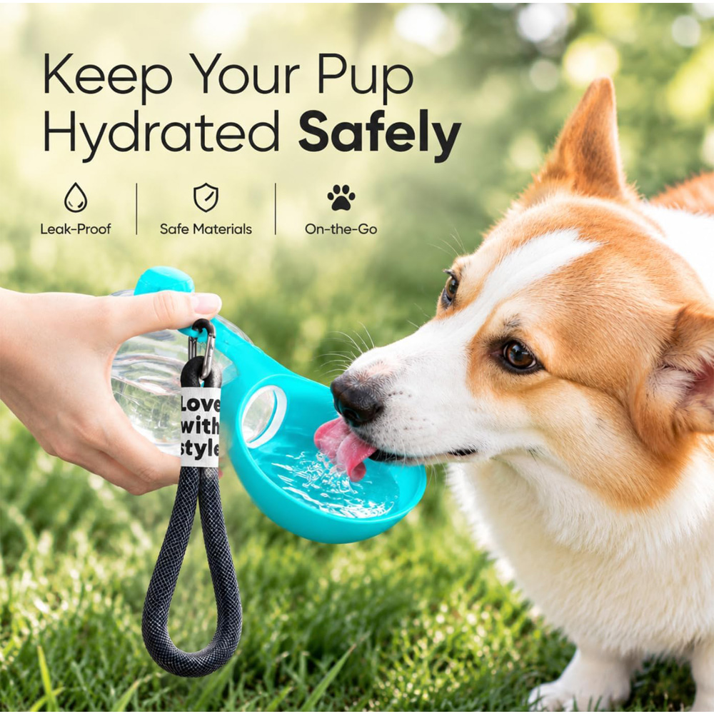 Portable Dog Water Bottle with Silicone Bowl image 4