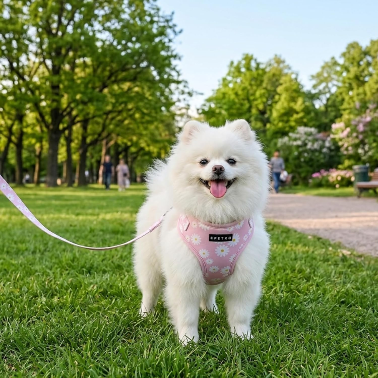 Floral Mesh Small Dog Harness and Leash Set image 5