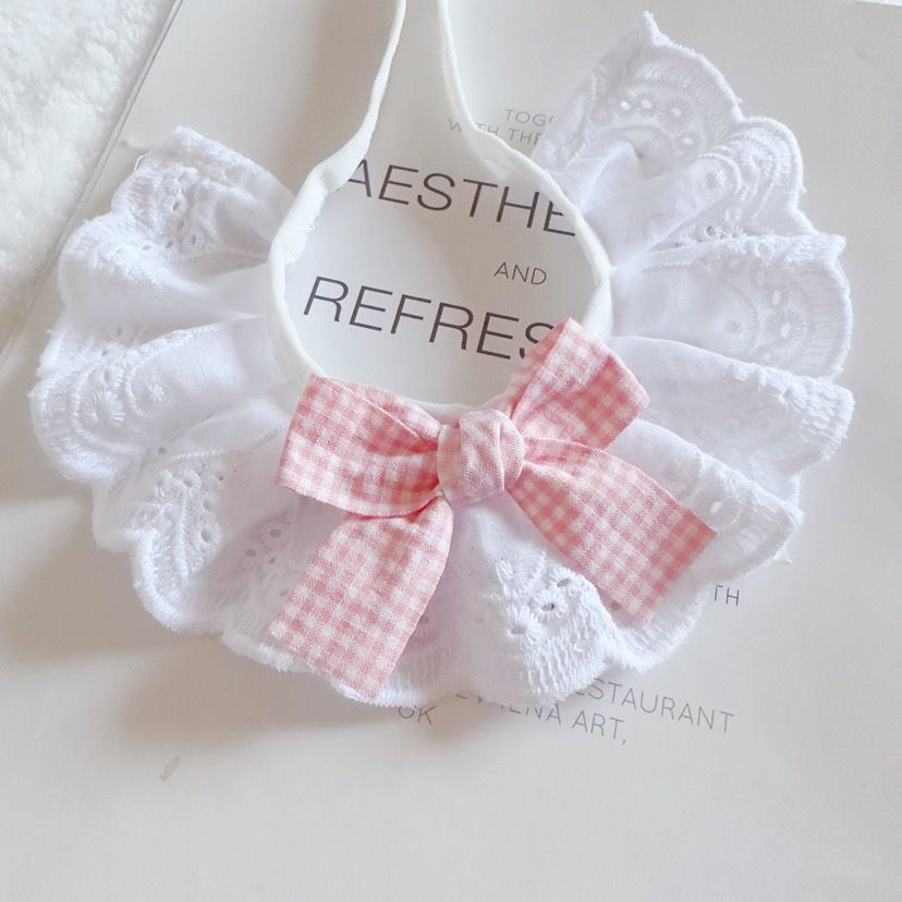 Cotton Lace Pet Bow Bib image 2
