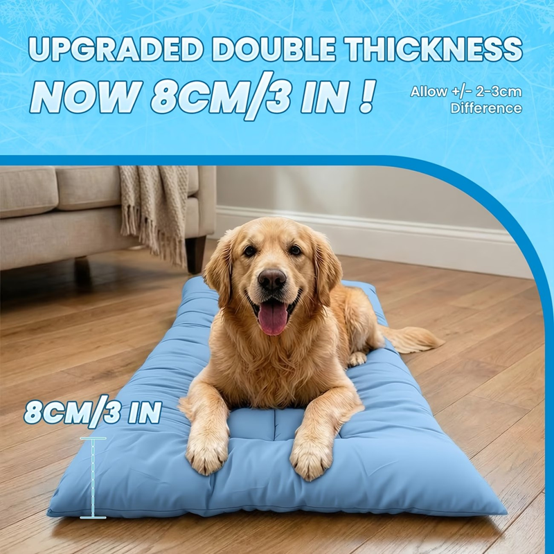 Extra-Large Summer Cooling Mat Dog Sofa Bed,Ultra-Soft, 8 Compartments, Extra-Large Plush Dog Sofa Bed,Super Soft, Thick Polyester Pet Mat With A Non-Slip Bottom image 2