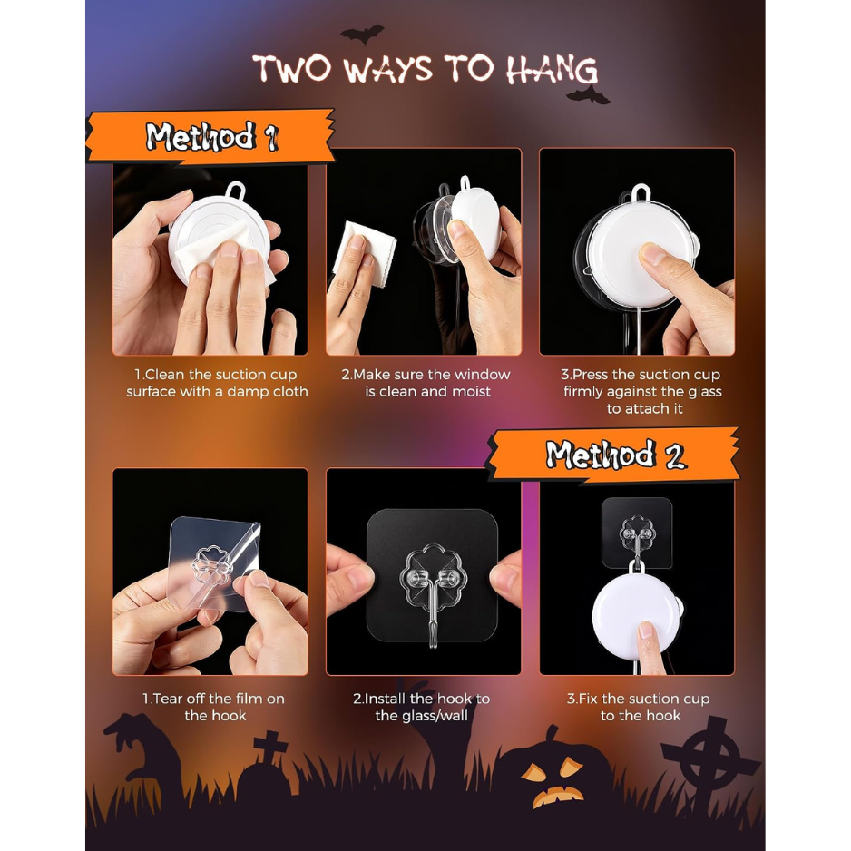 3 Pack Halloween Window Lights, Pumpkin, Ghost & Cat image 3