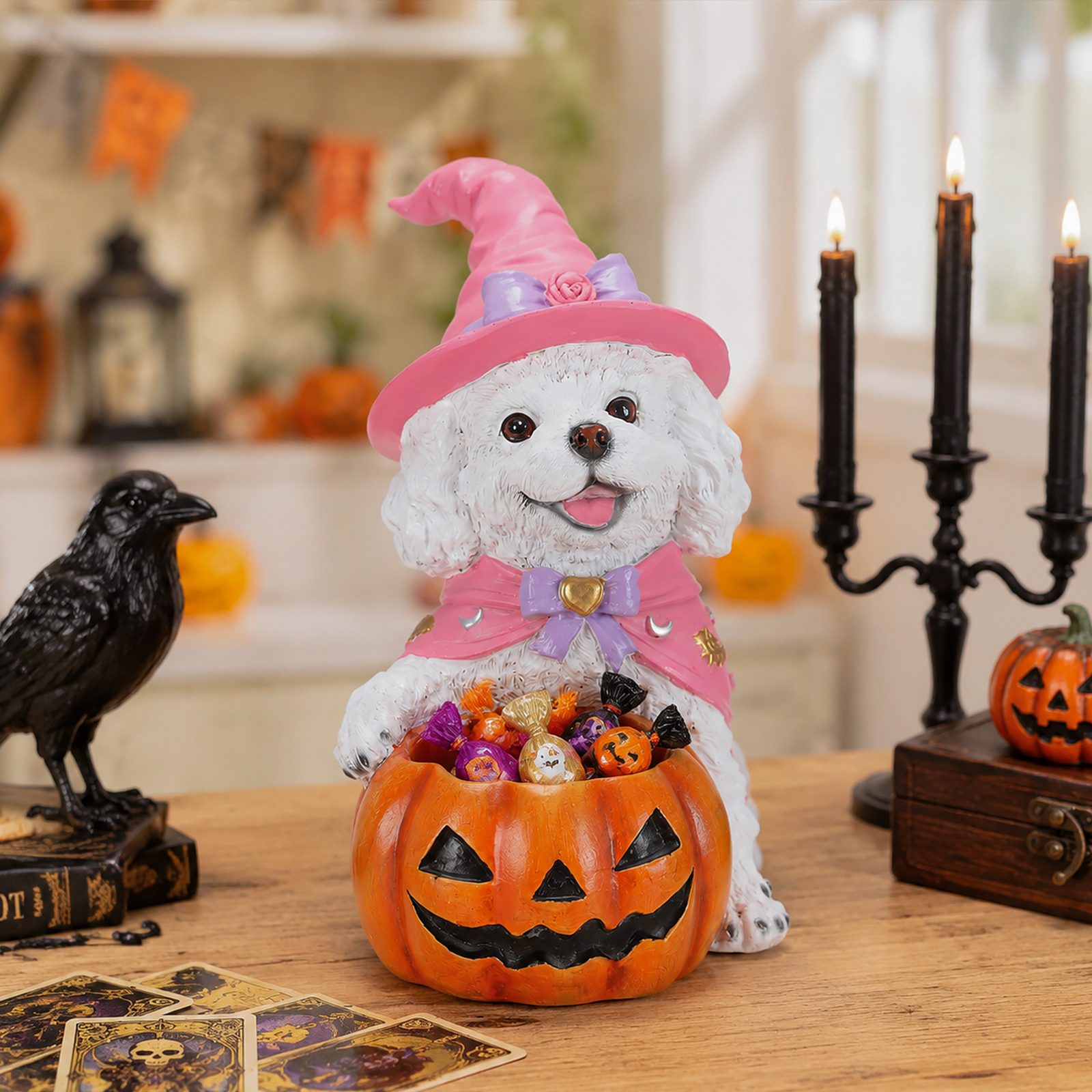 Halloween White Teddy Puppy Figurine image 16