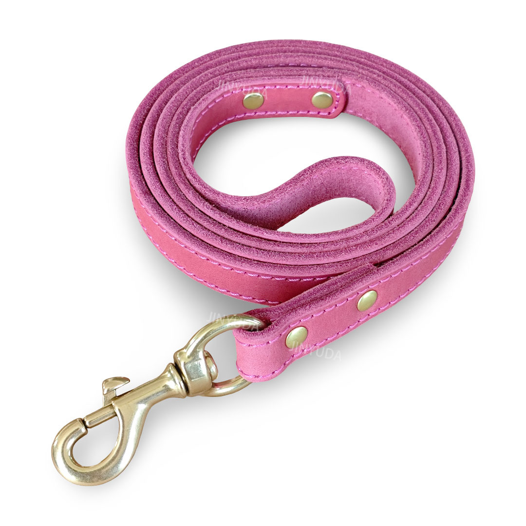 Pet Rope Dog Leash Genuine Full-grain Leather Rope Brass image 13