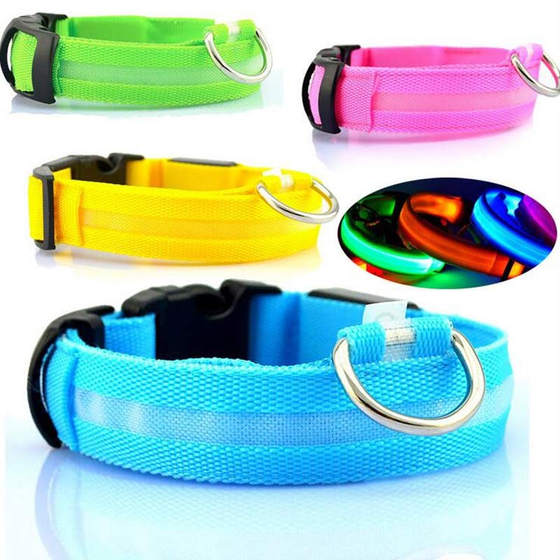 LED Nylon Luminous Safety Dog Collar