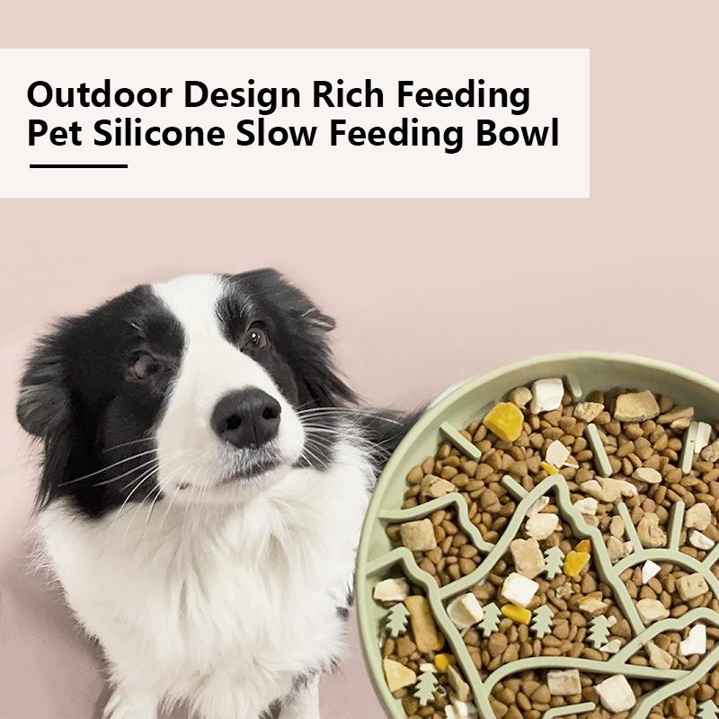 Dog Anti-choking Slow-feeding Silicone Dog Bowl image 5