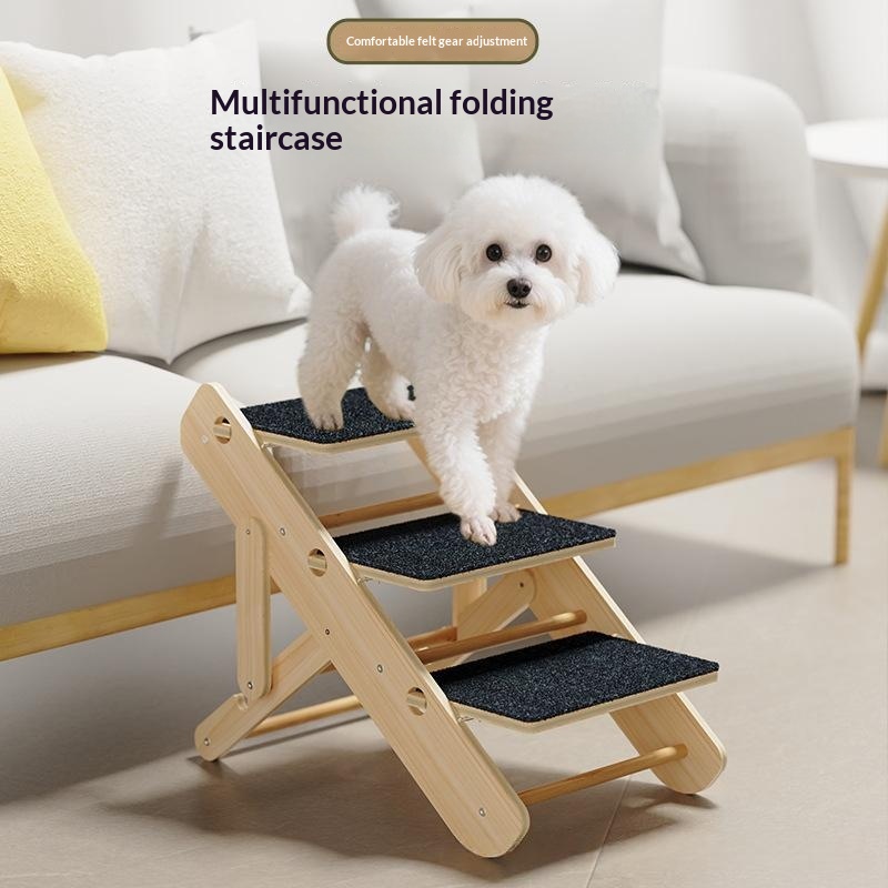 Adjustable Wooden Dog Stairs image 4