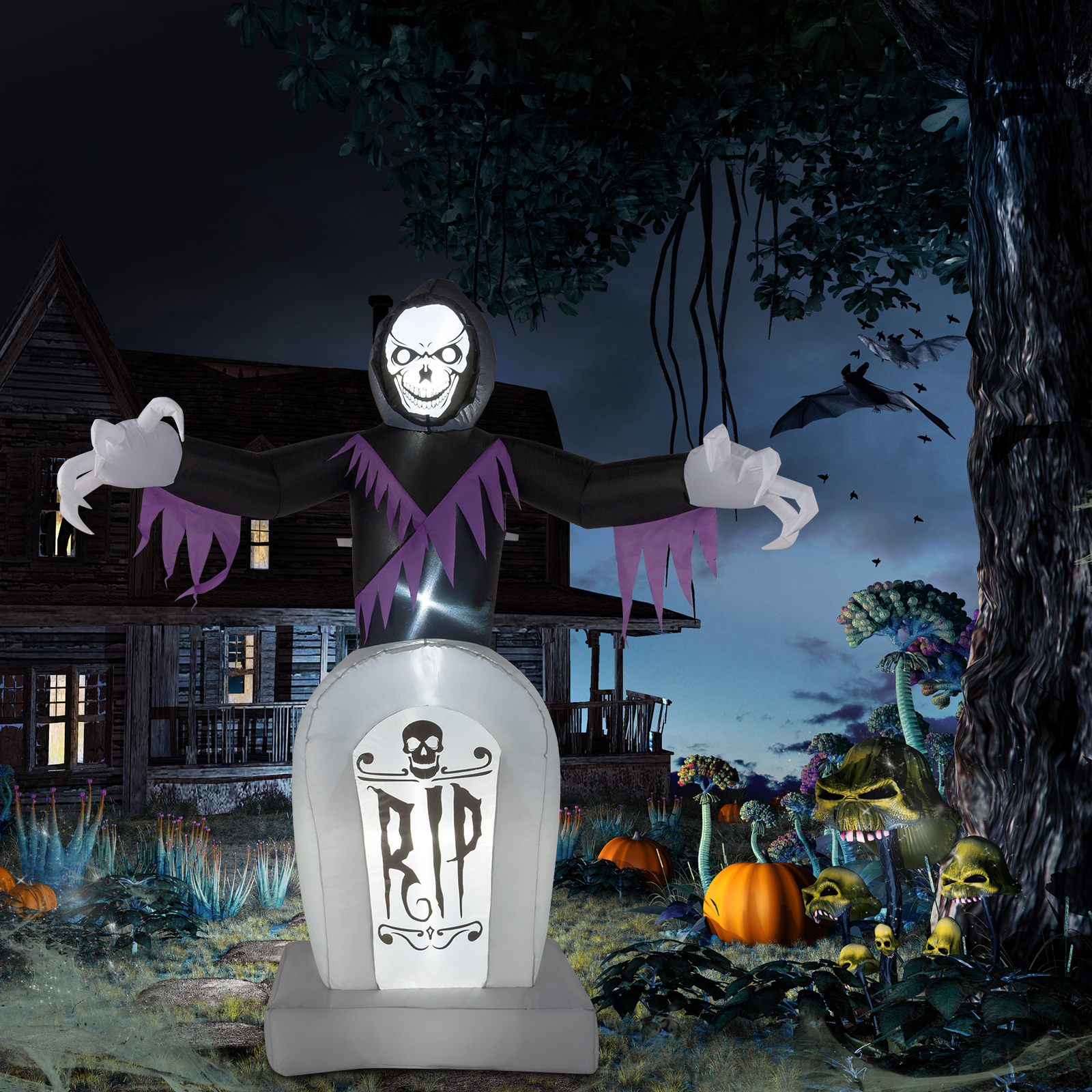 Grim Reaper and Grave LED Inflatable image 5