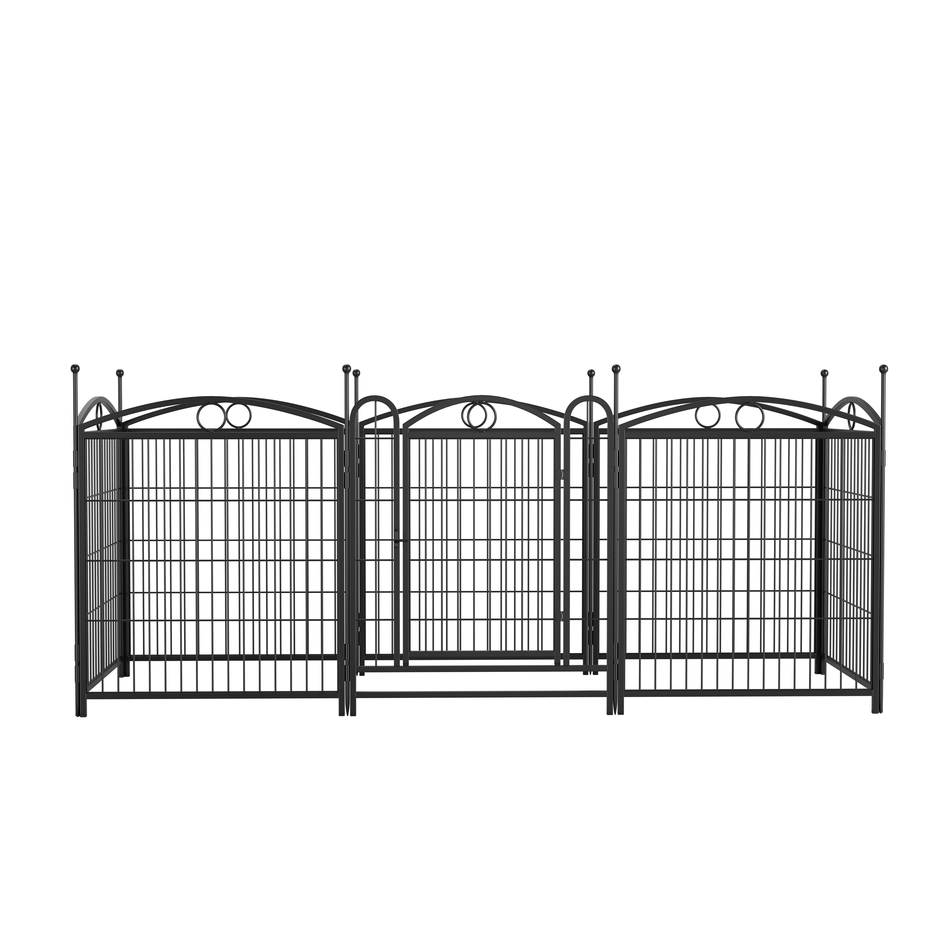 Dog Playpen Indoor 32 inch 8 Panels Metal Dog Pen Pet Dog Fence Outdoor Exercise Pen with Doors, Heavy Duty Dog Fence Puppy Pen for Large Medium Small Dogs Indoor Outdoor Foldable Pet Exercise Pen image 9