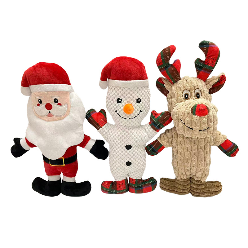 Christmas Squeaky Plush Dog Toy Set image 9