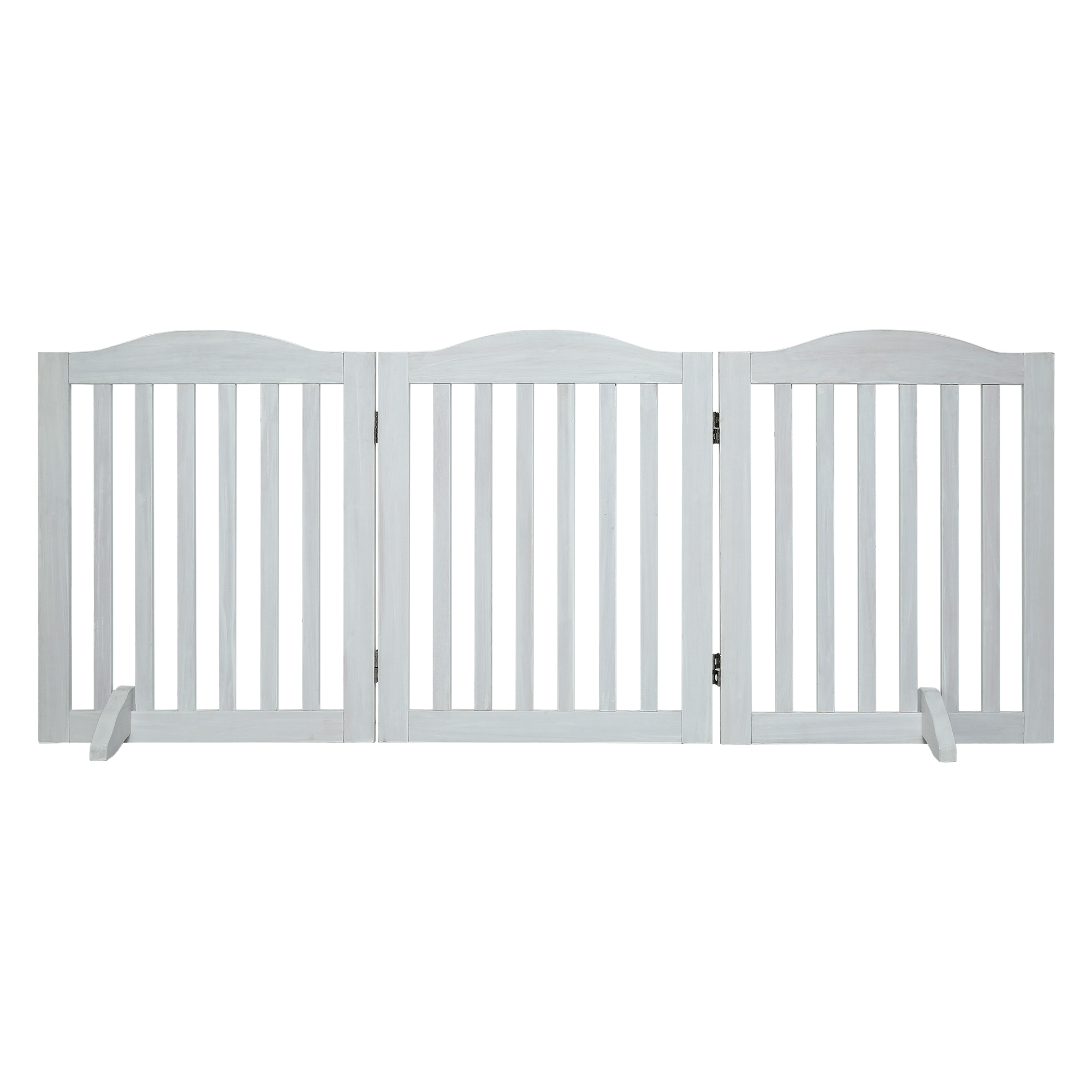 Wooden Freestanding Foldable Pet Gate for Dogs, 24 inch 3 Panels Step Over Fence, Dog Gate for The House, Doorway, image 9