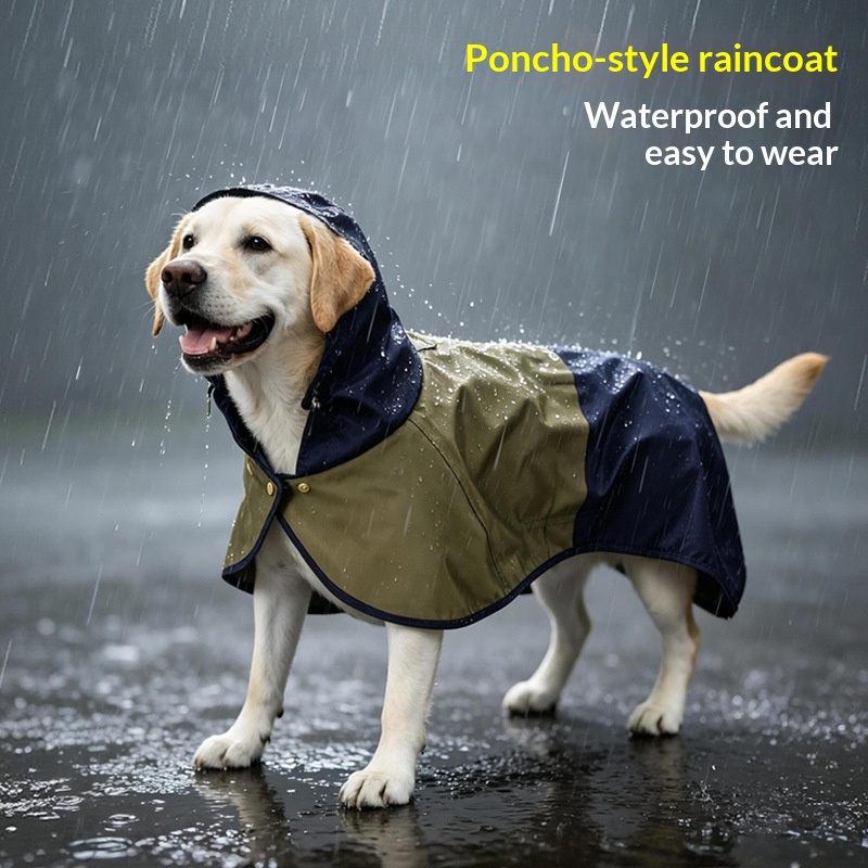 Waterproof Raincoat For Medium To Large Dog Hooded Rain Gear image 3