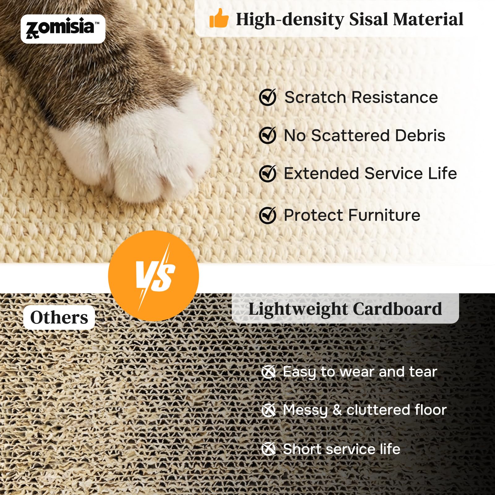 Cat Scratcher With Ball Track Toy, Sisal Scratch Pad For Indoor Use  Wooden Interactive Cat Puzzle Toys For Adult Cats, Kitten Mental Stimulation Self Play Home Enrichment, Spinning Balls image 2