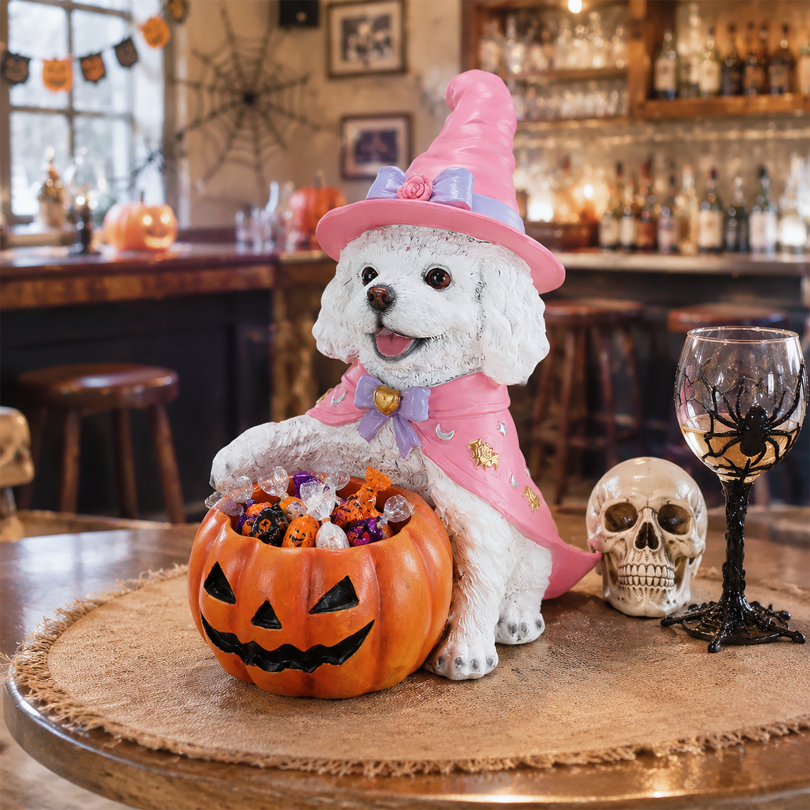 Halloween White Teddy Puppy Figurine image 6