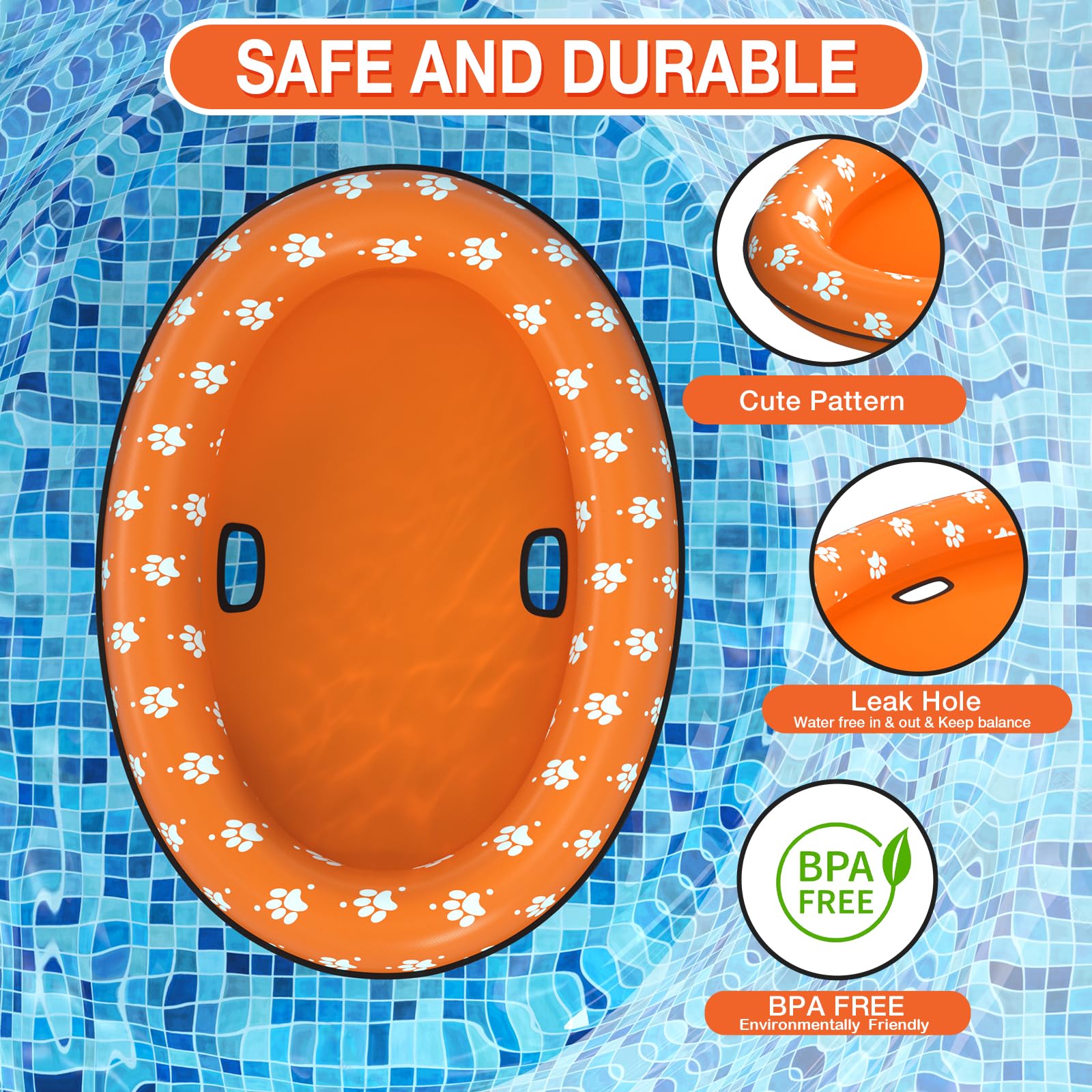 Pet Soft Dog Float Raft - Inflatable Dog Swimming Float For Summer