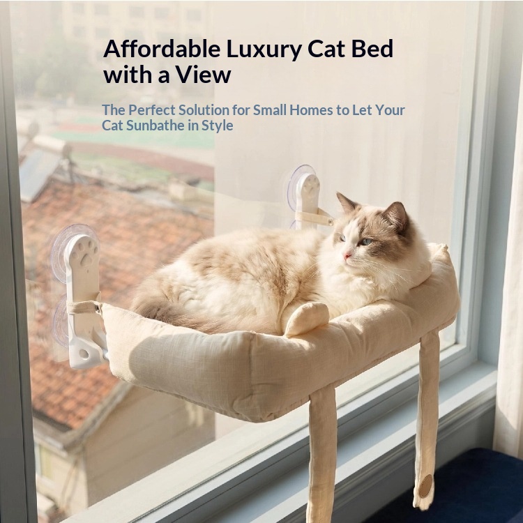 Cotton Suction Cup Glass Cat Bed image 2
