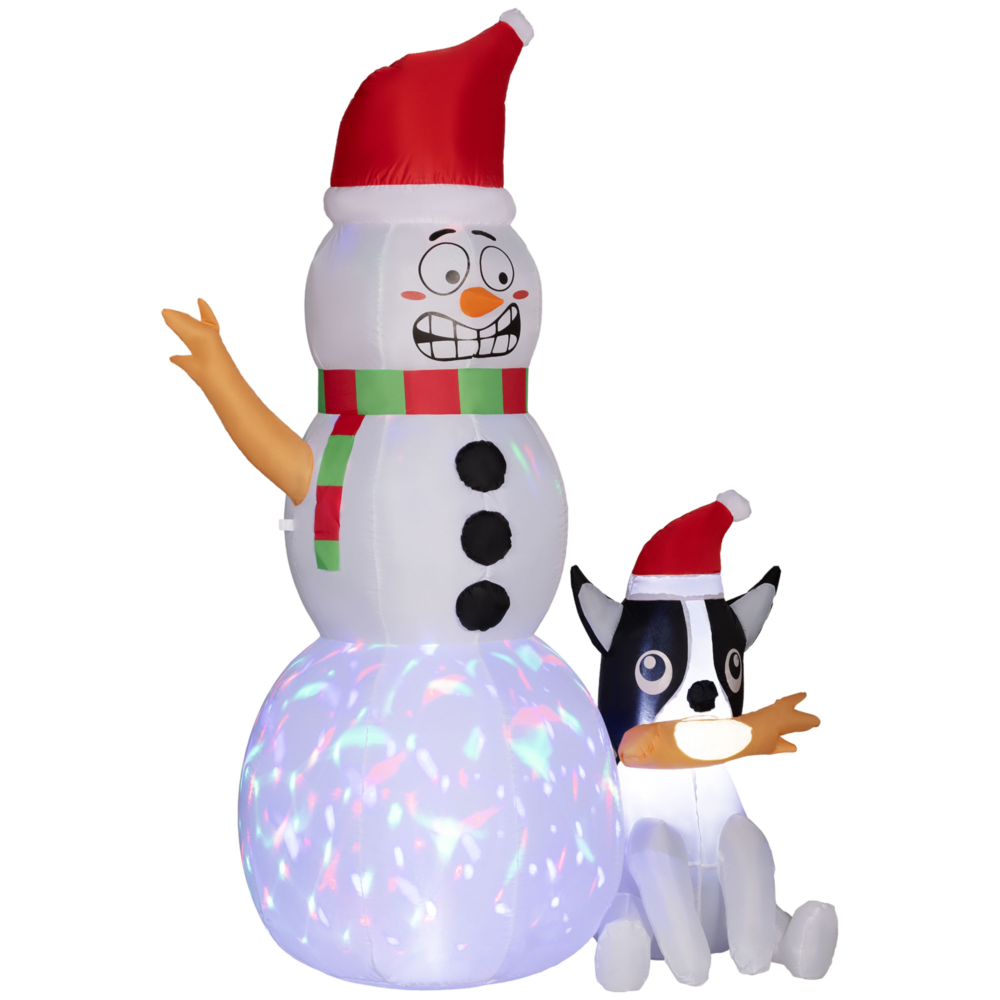 6.2ft Inflatable Santa With Dog Decoration image 9