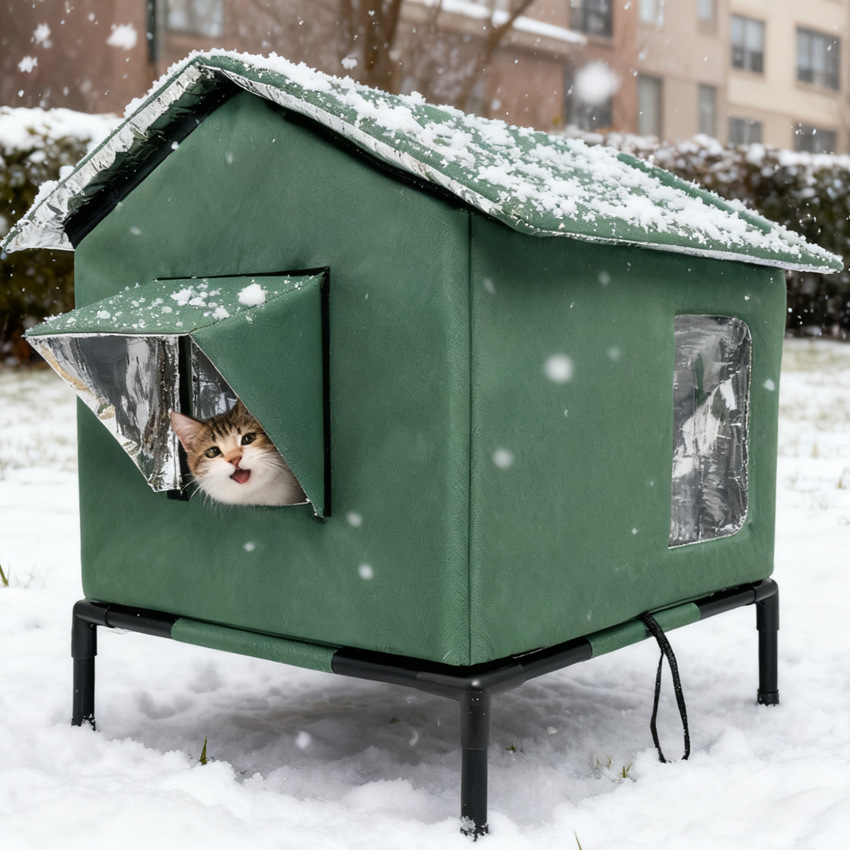 Outdoor Elevated Waterproof Foldable Cat Pet House image 5
