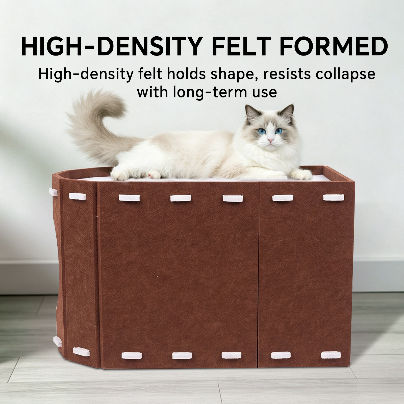 X-shaped Cat Bed - Dark Brown And Light Brown Colors image 6