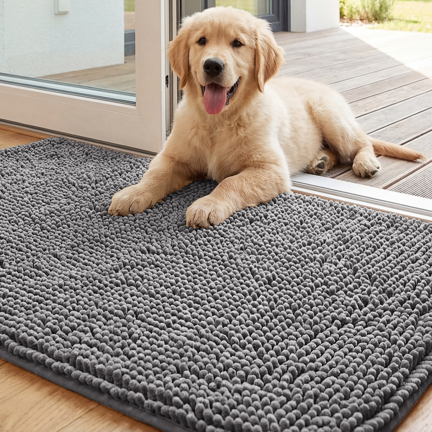 Absorbent Chenille Non-Slip Pet Mat image 8