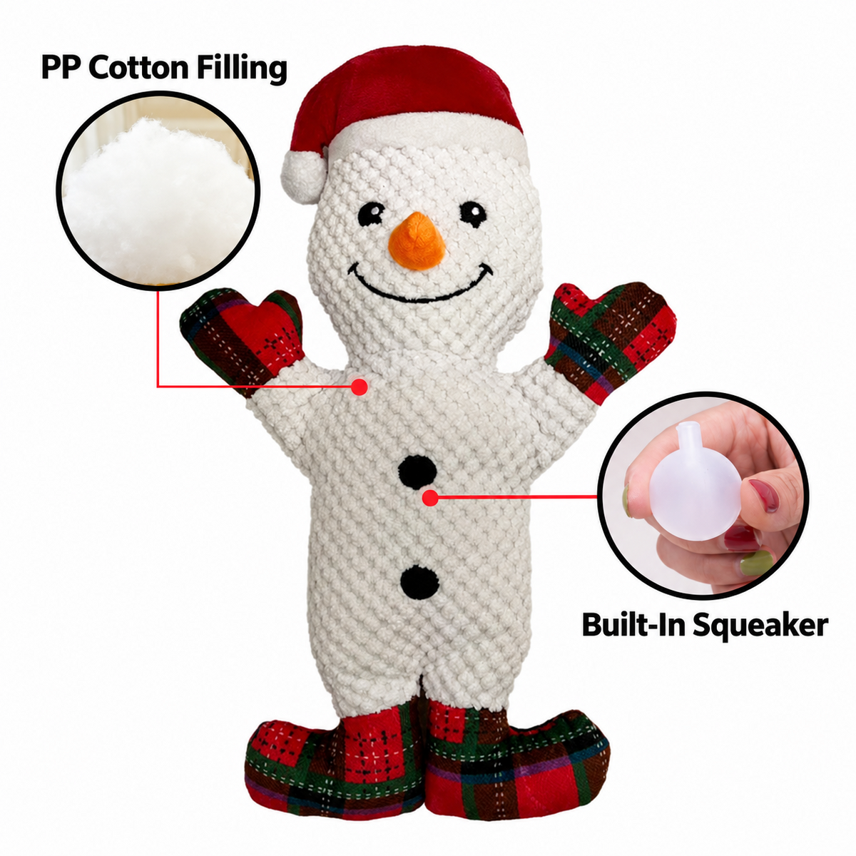 Christmas Squeaky Plush Dog Toy Set image 4