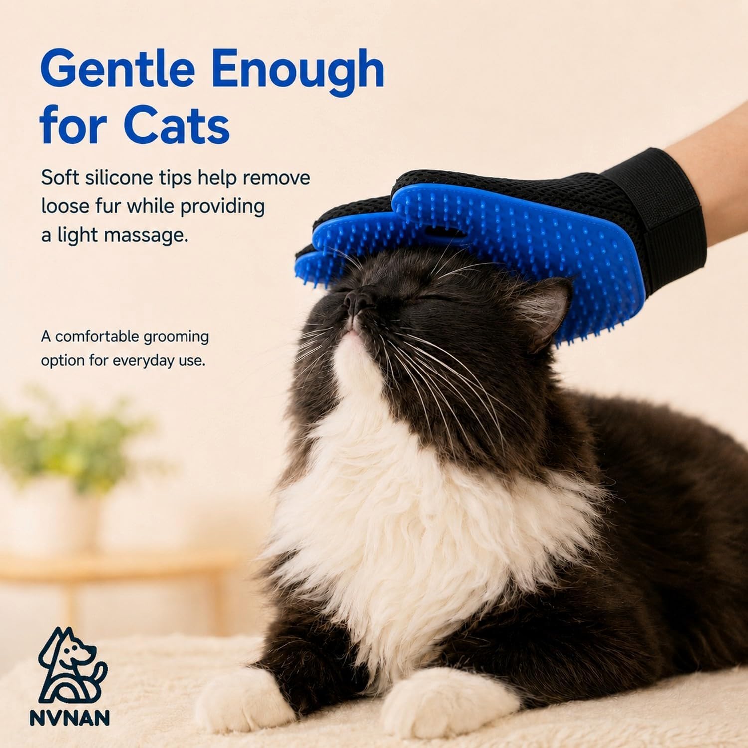 Pet Hair Removal Grooming Gloves image 4