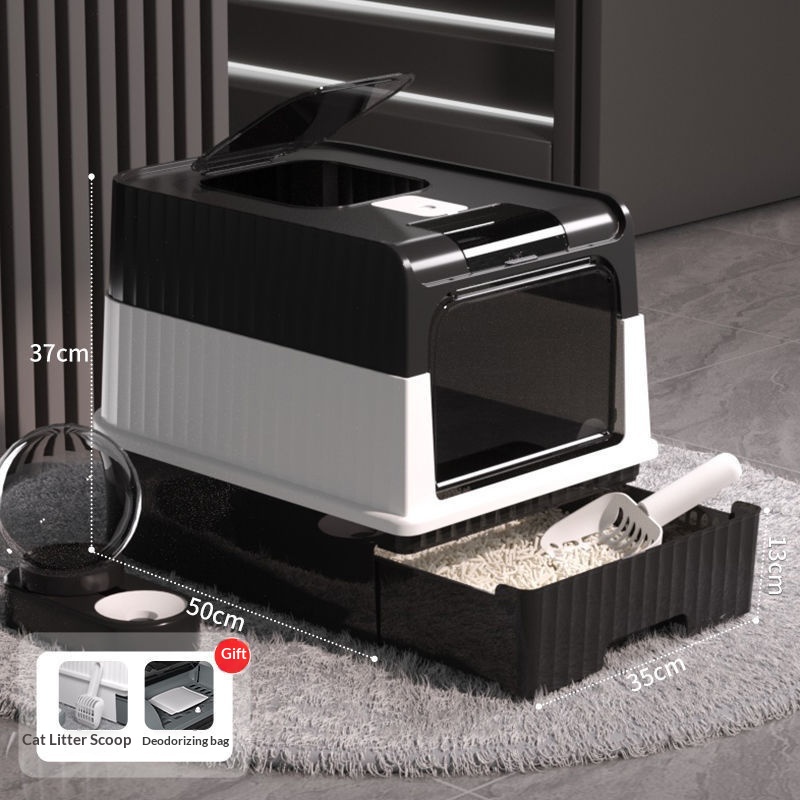 Fully Enclosed Cat Litter Box For Pets image 6