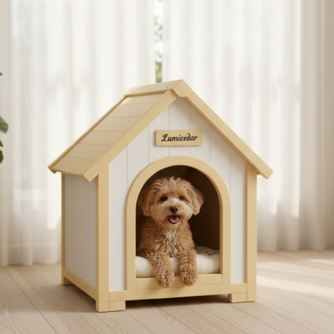 Modern Indoor Wooden Dog House with EVA Cushion – Solid Cedar Pet House for Small Dogs & Cats image 18