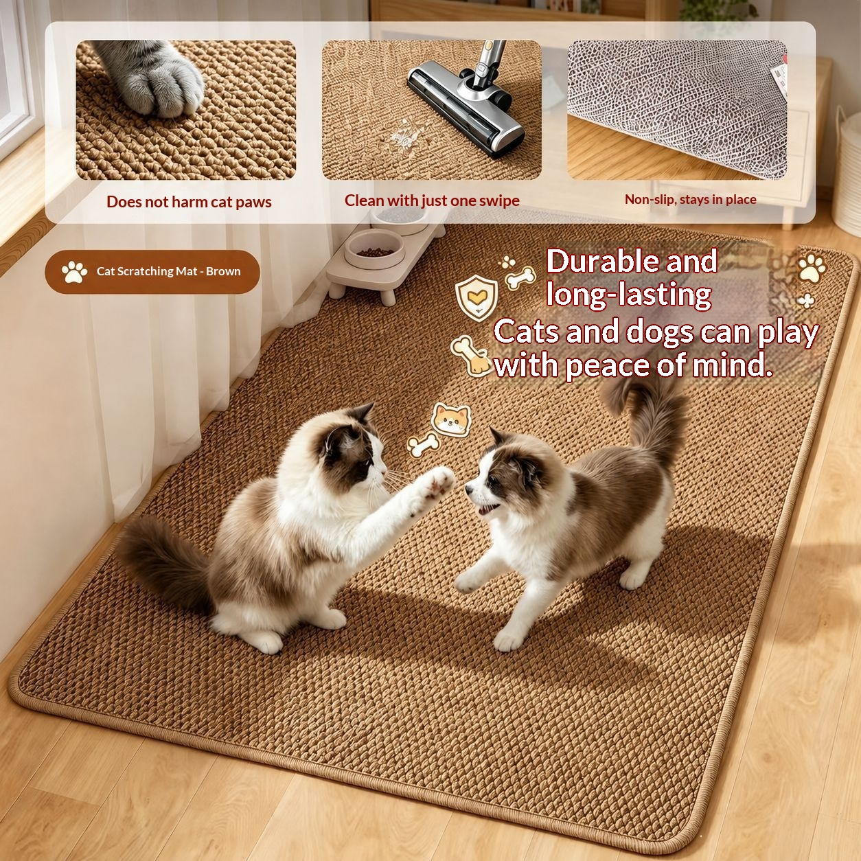 Faux Sisal Cat Scratch Mat image 4