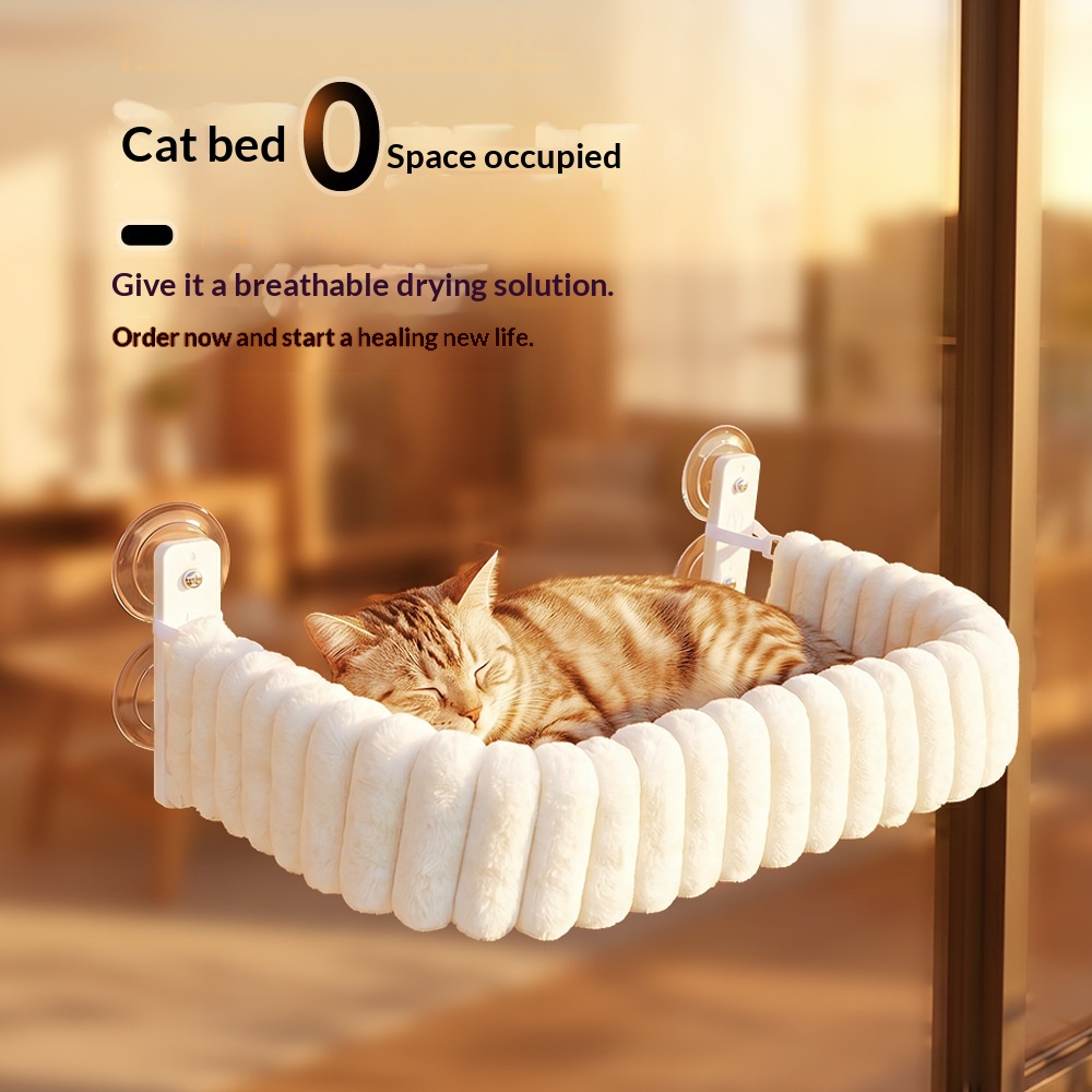 Hanging Suction-Cup Plush Cat Hammock image 7