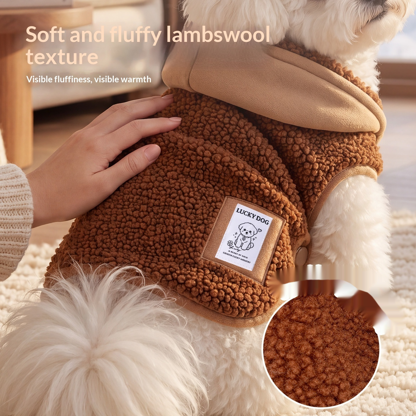 Detachable Hooded Warm Dog Vest