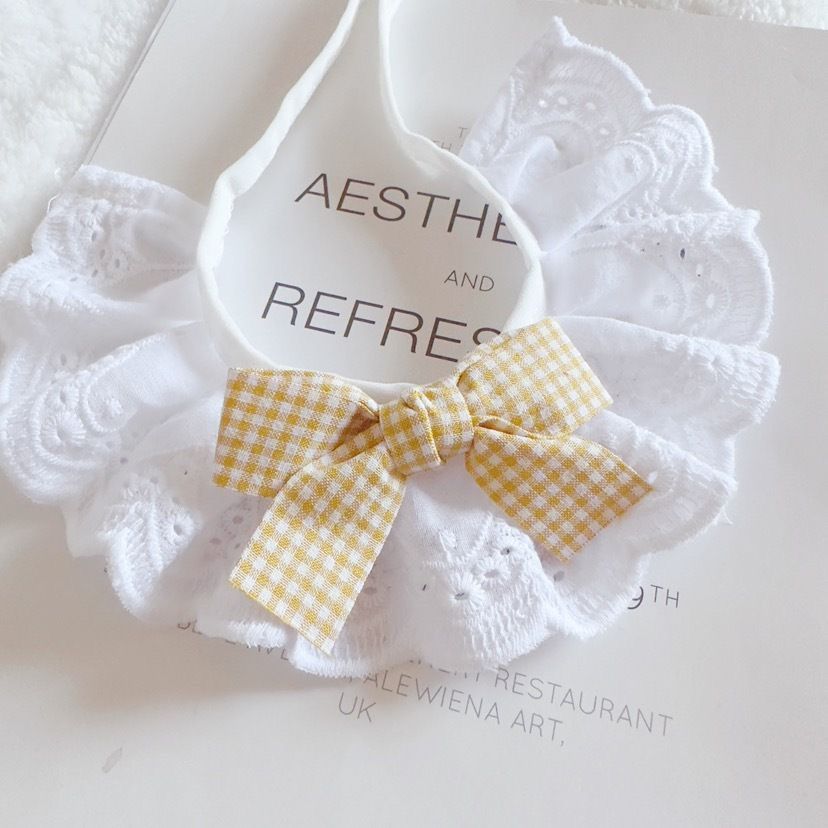 Cotton Lace Pet Bow Bib image 3