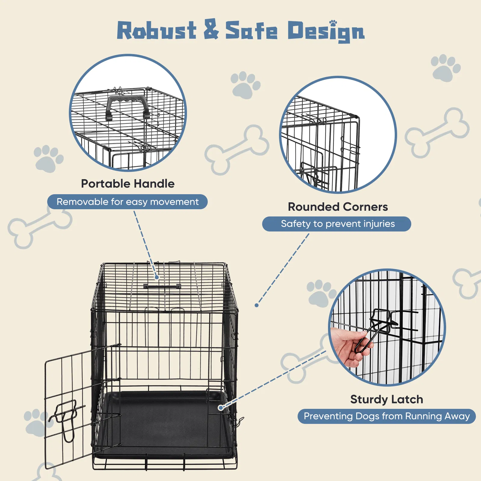 Single Door Metal Dog Cage image 4