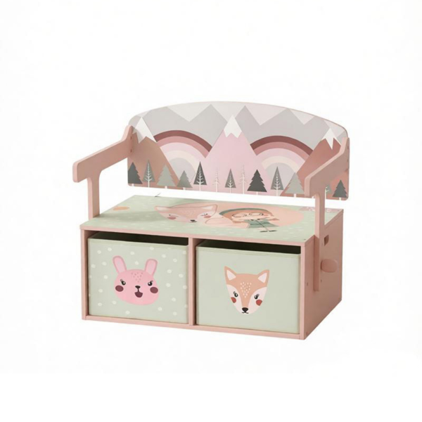 3-in-1 Convertible Toy Box with Drawers
