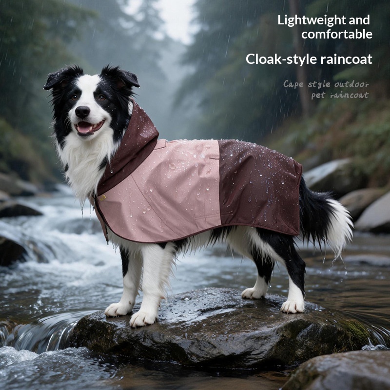 Waterproof Raincoat For Medium To Large Dog Hooded Rain Gear image 5