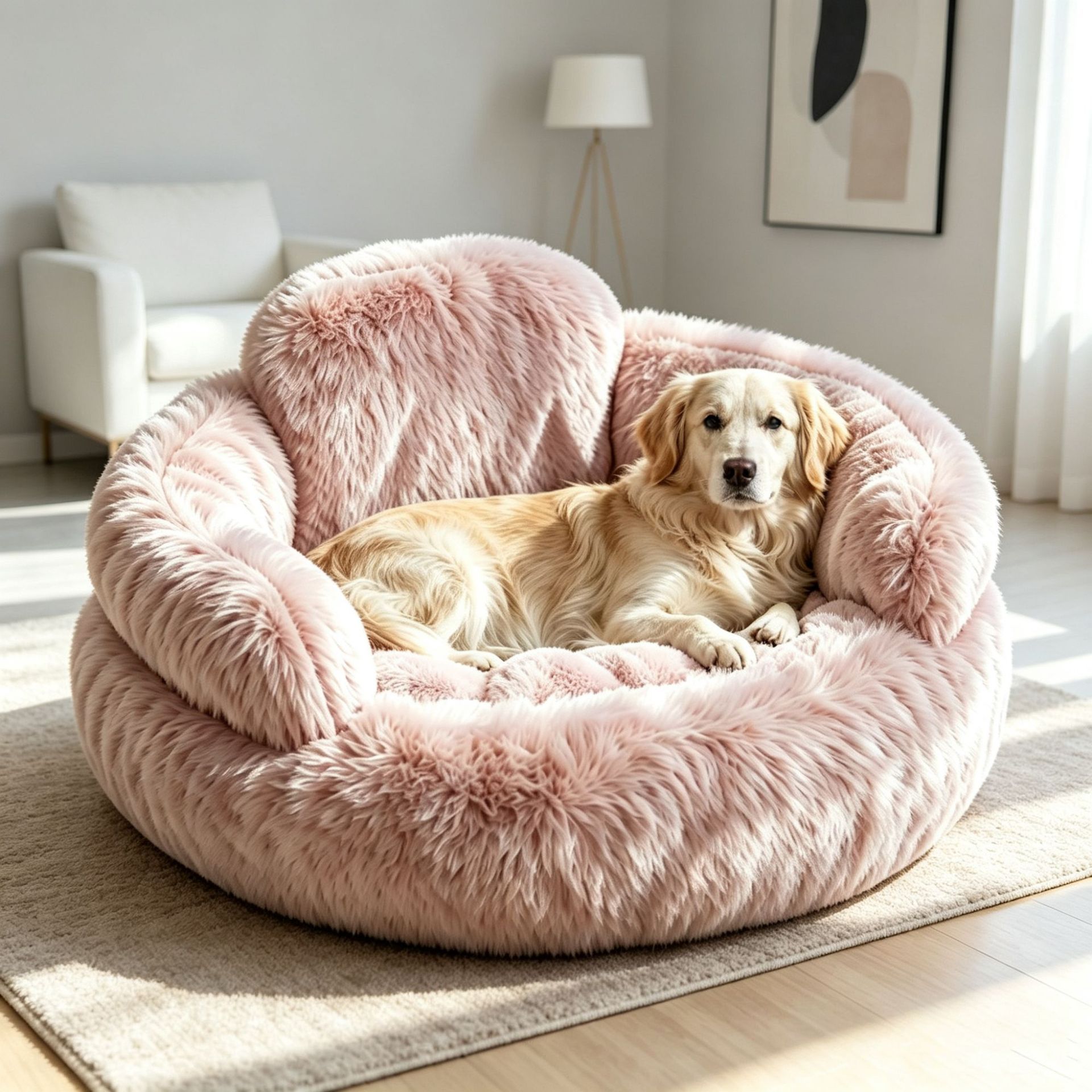 Plush Round Pet Bed Dog Bed Winter Dog Mat